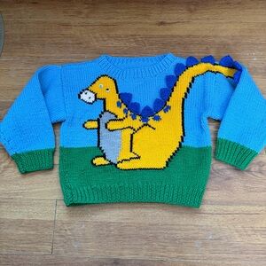 Vintage Kids Handmade Knit Sweater